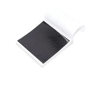 Gold Leaf Sheets 100pcs 8x8.5cm Imitation Gold Silver Copper Foil Leaf Sheets for DIY Crafts Painting Nail Art Gilding Home Decor(100pcs Black)