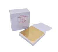 Gold Leaf Sheets 100pcs DIY Art Craft Paper Imitation Gold Sliver Copper Leaf Leaves Sheets Foil Pape(Color 1)