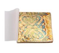 Gold Leaf Sheets Colorful Variegated Gold Foil 50pcs/Booklet for DIY Nail Gilding Craft Paper Furniture Decoration 14x14cm(Chocolate)