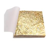 Gold Leaf Sheets Colorful Variegated Gold Foil 50pcs/Booklet for DIY Nail Gilding Craft Paper Furniture Decoration 14x14cm(Plum)