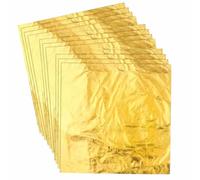 Gold Leaf Sheets for Art, 200Pcs Gold Foil Sheets for Painting, Resin, Gilding, Nails, DIY Greeting Card, Gold Foil Sheets for Crafts, Rock Painting, Bronzing, Gold Leaf Sheet- 5.5x5.5in