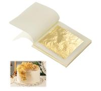 Gold Leaf Sheets for Art, 30 Sheets Imitation Gold Foil Sheets for DIY Crafts Decor, Resin, Painting,Nails, Gilding Craft, Bronzing, Furniture, Decor Sheets for Cake Chocolates Decor Bakery