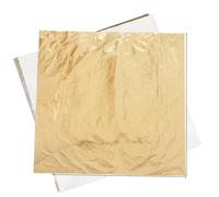 Gold Leaf Sheets Imitation Gold Leaf Paper Gilding Copper Aluminum for Arts Crafts Gilded Home Decoration 1000PCS(16cm Gold Leaf)