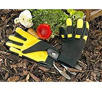 GOLD LEAF SOFT TOUCH Deluxe Deerskin Leather Comfortable RHS Gardening Gloves - Ladies Size - Great Gift