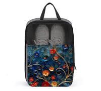 Gold Leaf Textures Abstract Geometric Shoe Bag for Travel Daily Use Anti-dust Storage Carrier Golf Shoe Pouch