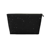 Gold Leather Travel Toiletry Bag - Reusable Black White Dot Print Storage Bag, Toiletry Shaving Kit for Daily Use, Vacation