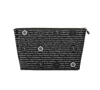 Gold Leather Travel Toiletry Bag - Reusable Supernatural Inspiration Print Storage Bag, Toiletry Shaving Kit for Daily Use, Vacation
