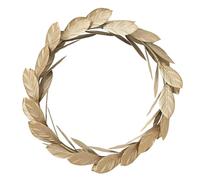 Gold Leaves Metal Wreath Wall Decor for Front Door,13 inch Door Wreath for Christmas,Window,Wedding,Party Decoration