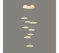 Gold LED Acrylic Foyer Chandelier for High Ceiling Entryway Staircase Single Pendant Light 3 Light Flowers Leaf Cluster Ceiling Hanging Lamp for Kitchen Island Bedroom Dining Room Made in China