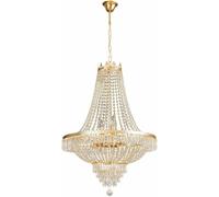 Gold LED Crystal Pendant Light French Empire Chandelier Foyer Hall Ceiling Light, Light