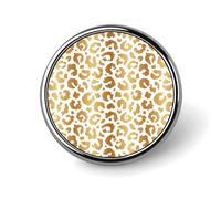 Gold Leopard Fashion Print Pins for Backpack - Enamel Pins Cute Jacket Coat Hat Bags Badge Pin, Funny Novelty Unique Button Pin Women Men Fashion Jewelry Accessories