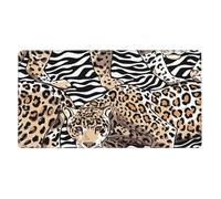 Gold Leopard Zebra Skin Background,Mouse Pad Large Desk Pad Computer Keyboard Mouse Mat With Non Slip Rubber Base 40 x 70 cm
