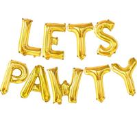 Gold Lets Pawty Foil Balloon, 1m (2 Pack)