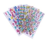 Gold Letter and Number Stickers Glitter Plastic Three Dimensional
