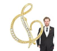 Gold Letter Brooch | Gold Letter Shape Brooch Pins | Initial Ornaments, Pin Jewelry, Letter Brooch Pins for Women for Business Wedding Graduation Eastuy
