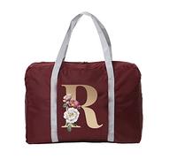 Gold Letter Printed Cabin Bag 45x36x20 for Easyjet Airlines Underseat Travel Bag Holdall Bag Carry on Hand Luggage Weekend Bag Packable Travel Duffel Bag,Sports Fitness Luggage (Gold R)