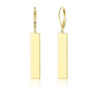 Gold Leverback Earrings for Women: You will get one pair gold square bar drop leverback earrings. The chic silhouette adds a touch of elegance,beautiful, and attractive to any look.