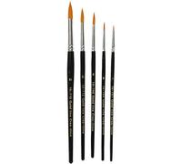 Gold Line Acrylic Brush Set, size 1-18 , W: 2-7 mm, round, 5asstd