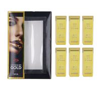 Gold Lipstick Set 6PCS Highly Pigmented Matte Lipstick Lasting Non Smudge Lip Tint with Velvety Texture Non Stick Cup Design for Women 4g Each