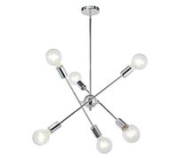 Gold Living During Dining Room Bedroom Study Hanging Ceiling Light Fixture Nordic Sputnik Chandeliers-Silver 8
