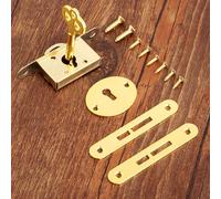 Gold Lock Zinc Alloy divided Key switch Drawer Wardrobe Cupboard Cabinet Antique