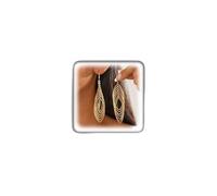 Gold Long Layered Interwoven Drop Earrings for Women, Big Geometric Twisted Oval Zirconia Dangle Earrings Vintage Statement Jewelry Party Prom Gifts, L, Alloy Steel, No Gemstone