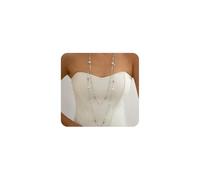 Gold Long Multi-Level Pearl Necklace for Women Layered Stackable Pearl Tassel Sweater Choker Vintage Beaded Necklace Prom Wedding Dress Charm Jewelry, L, Metal, No Gemstone