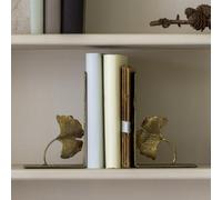 Gold Lotus Leaf Bookends, Gold Leaf Book Shelf Stands, Book Dividers, Botanical Decoration, Gold Metal Decorative Leaves Bookends, Book Shelf Dividers, Library Decoration, Gold Oriental Lotus Leaves