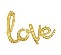 Gold "love" 3D Script Foil Balloon - 1pc