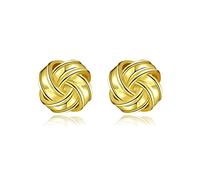 Gold Love Knot Stud Earrings for Women,7.4mm