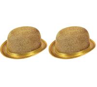Bristol Novelty BH445 Gold Bowler Hat Lurex, Unisex-Adult, One Size
