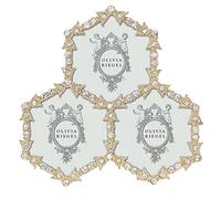 Gold Luxembourg Austrian Crystal 2.50x2.50 Triple Frame by Olivia Riegel - 2.5x2.5