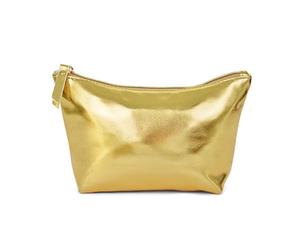 Gold Makeup Pouch for Women Versatile Makeup Case Cosmetic Organizer Handheld Large Capacity Zipper Bag Storage Bag for Lovers