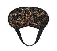 Gold Marble Print Blackout Sleep Mask - Side Sleeper Eye Cover, Soft Comfort, Perfect for Travel, Meditation