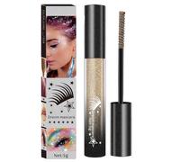 Gold Mascara | Waterproof Long Lash Mascara | Sparkling Eyelashes Makeup Cosmetic Face Glow for Parties Cosplay Costumes Makeup Performances