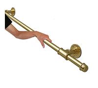 Gold Matte Metal Wrought Iron Stair Railing il - 30-600 cm Adjustable Non-Slip Safety Support Bar Kit for Interior Staircase, Size: 510 cm