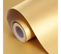 Gold Matte Wrapping Paper, 17inch x 33ft Solid Color Christmas Gift Wrap Pearly Lustre Paper, Art Craft Paper Roll, Gift Wrapping Paper for Wedding, Valentine's Day, Birthday, Christmas, Baby Shower