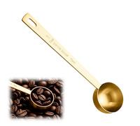 Gold Measuring Spoon, 15ml Stainless Steel Coffee Scoop with Long Handle, Precision Measuring Scoop for Collagen Supplements, Protein Powder, Matcha & Kitchen Baking