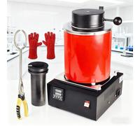 Gold Melting Furnace With Graphite Crucible, PID Digital Control, 1400W For Casting Refining Gold Silver Copper Aluminum, Max 1150°C