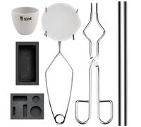 Gold Melting Kit - Crucible Graphite Torch Casting Molds | Crucible Kit - for Silver Copper Aluminum Iron Jewelry Refining Home Craft Smelting Weights
