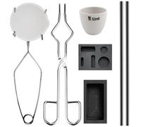 Gold Melting Kit,Crucible Graphite Torch Casting Molds | Metal Smelting Kit - for Jewelry Refining Gold Silver Copper Home Craft Smelting Weights