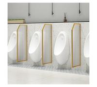 Gold Men's Bathroom Partition - Wall-Mounted Urinal Screen - Toilet Protection Divider - Urinal Partition for Schools, Malls, Hotels - 2pcs Set