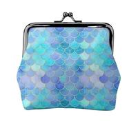 Gold Mermaid Scale Print Practicality Coin Purse Cute Mini Coin Pouch for Women (4.52 x 4.13in) Exquisite, Black, One Size