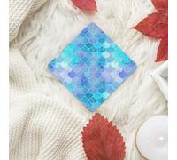 Gold Mermaid Scale Printing 10 Pcs Car Air Freshener Fragrant Sheets,Car Hanging Accessories With Strings For Decor