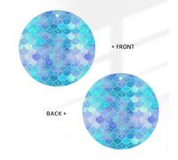Gold Mermaid Scale Printing 10 Pcs Car Air Freshener Fragrant Sheets,Car Hanging Accessories With Strings For Decor