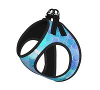 Gold Mermaid Scale Printing Puppy Summer Vest Harness With Reflective,Dog Accessories For Small Medium Large Dogs And Cats