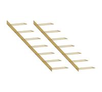 Gold Metal 7 Bottle Wall Mounted Wine Racks 2 Pack Modern Bottle Rack for Kitchen Bar Basement Sturdy Storage and Easy Assembly