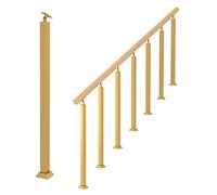 Gold Metal Balustrade Posts for Staircase & Deck - 29.5" Indoor/Attic Railing Column with Screws - Durable Stair Baluster Spindles for Enhanced Safety & Style