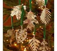 Gold Metal Botanical Leaf Decoration - Set of 4