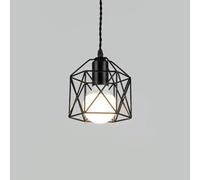 Gold Metal Cage Hanging Lights Dining Room Ironwork Pendant Lighting Fixture Personalized Middle Pendant Lights 1-Light Fashionable Old Style Chandelier for Hotel Over Sink Hallway